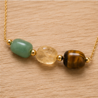Abundance & Success – Intentieketting met Aventurijn, Citrien & Tijgeroog