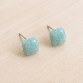 Maeve – Handgemaakte Amazoniet Oorstekers – Summer Solstice | Made by Melissa