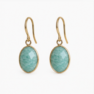 Melian – Handgemaakte Amazoniet Oorbellen – Summer Solstice | Made by Melissa