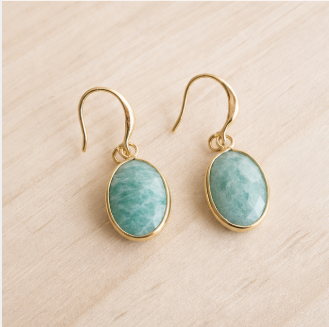 Melian – Handgemaakte Amazoniet Oorbellen – Summer Solstice | Made by Melissa
