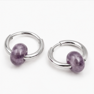 Aura – Handgemaakte Amethist Oorbellen – Soul Stones | Made by Melissa