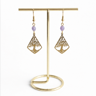 Arbor – Handgemaakte Amethist Oorbellen – Soul Stones | Made by Melissa