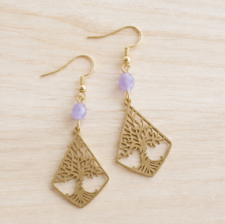 Arbor – Handgemaakte Amethist Oorbellen – Soul Stones | Made by Melissa