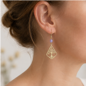 Arbor – Handgemaakte Amethist Oorbellen – Soul Stones | Made by Melissa