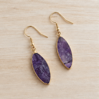 Arya – Handgemaakte Amethist Oorbellen – Soul Stones | Made by Melissa