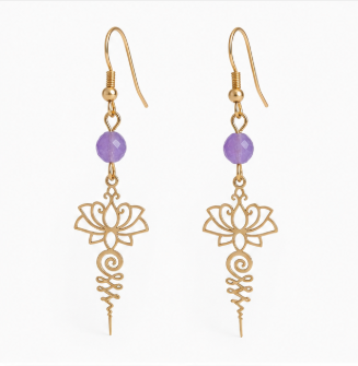 Beatrice – Handgemaakte Amethist Oorbellen – Soul Stones | Made by Melissa