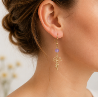 Beatrice – Handgemaakte Amethist Oorbellen – Soul Stones | Made by Melissa