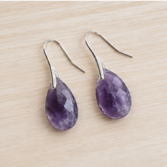 Luna – Handgemaakte Amethist Oorbellen – Soul Stones | Made by Melissa