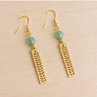 Fern – Handgemaakte Aventurijn Oorbellen – Soul Stones | Made by Melissa