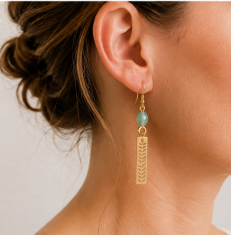 Fern – Handgemaakte Aventurijn Oorbellen – Soul Stones | Made by Melissa
