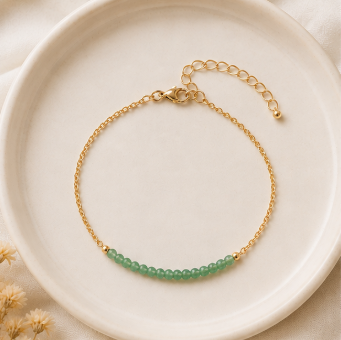 Aventurijn - Handgemaakte Fijne Edelsteenarmband – Soul Stones