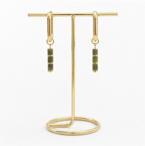 Audrey – Handgemaakte Canadese Jade Oorbellen – Winter Solstice | Made by Melissa