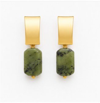 Claire – Handgemaakte Canadese Jade Oorbellen – Winter Solstice | Made by Melissa