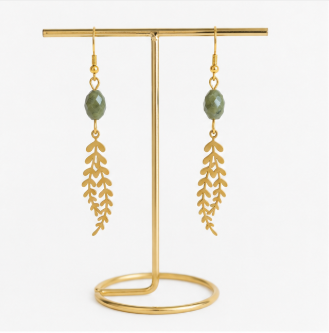 Linnea – Handgemaakte Canadese Jade Oorbellen – Winter Solstice | Made by Melissa