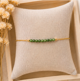 Canadese Jade - Handgemaakte Fijne Edelsteenarmband – Winter Solstice