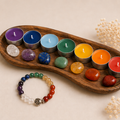 Chakra Balance Set – Edelstenen, Geurkaarsjes & Chakra-armband