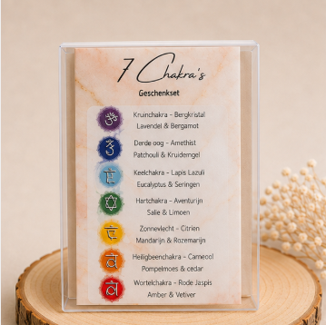 Chakra Balance Set – Edelstenen, Geurkaarsjes & Chakra-armband