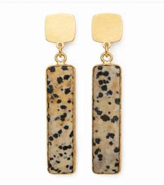 Alice – Handgemaakte Dalmatische Jaspis Oorbellen – Summer Solstice | Made by Melissa