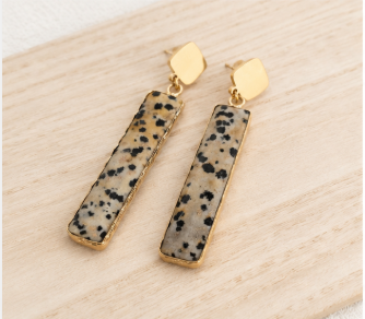 Alice – Handgemaakte Dalmatische Jaspis Oorbellen – Summer Solstice | Made by Melissa