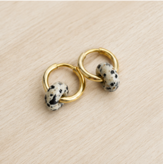 Aura – Handgemaakte Dalmatische Jaspis Oorbellen – Summer Solstice | Made by Melissa