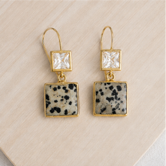 Senna – Handgemaakte Dalmatische Jaspis Oorbellen – Summer Solstice | Made by Melissa