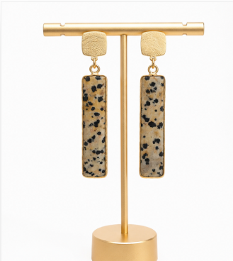 Alice – Handgemaakte Dalmatische Jaspis Oorbellen – Summer Solstice | Made by Melissa