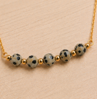 Dalmatische Jaspis – Handgemaakte fijne edelsteenketting – Summer Solstice
