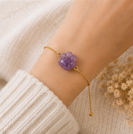Dog Lovers Armband – Amethist – Goudkleur