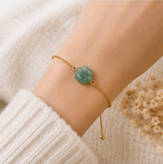 Dog Lovers Armband – Aventurijn – Goudkleur