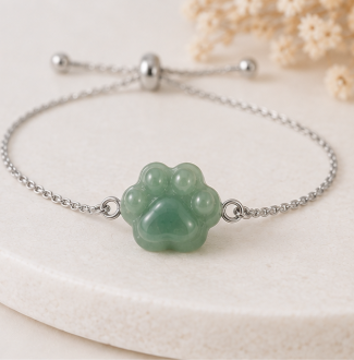 Dog Lovers Armband – Aventurijn – Zilverkleur