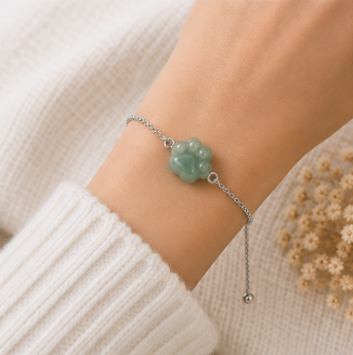 Dog Lovers Armband – Aventurijn – Zilverkleur