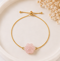Dog Lovers Armband – Rozenkwarts - Goudkleur
