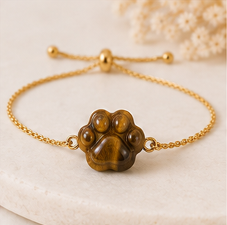 Dog Lovers Armband – Tijgeroog - Goudkleur