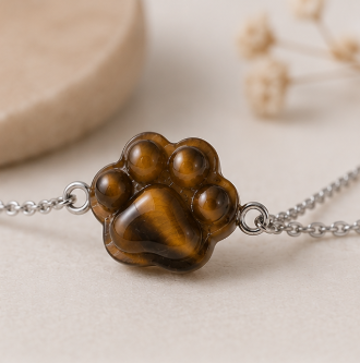 Dog Lovers Armband – Tijgeroog - Zilverkleur