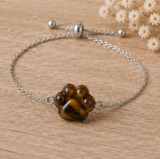 Dog Lovers Armband – Tijgeroog - Zilverkleur