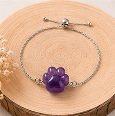 Dog Lovers Armband – Amethist – Zilverkleur