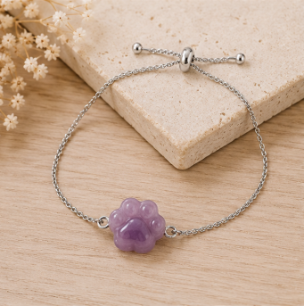 Dog Lovers Armband – Amethist – Zilverkleur