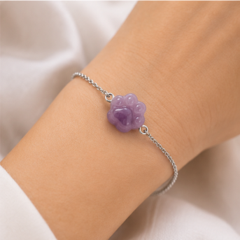 Dog Lovers Armband – Amethist – Zilverkleur