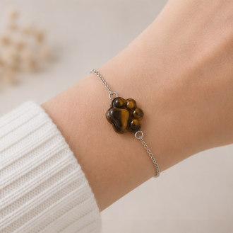 Dog Lovers Armband – Tijgeroog - Zilverkleur
