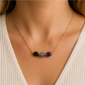 Empath Protection – Intentieketting met Zwarte Toermalijn, Labradoriet & Amethist