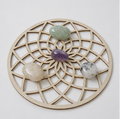 Inner Peace Crystal Grid Set – Amazoniet, Amethist, Maansteen &amp; Bergkristal