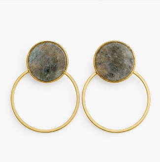 Elara – Handgemaakte Labradoriet Oorbellen – Soul Stones | Made by Melissa