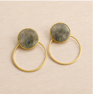 Elara – Handgemaakte Labradoriet Oorbellen – Soul Stones | Made by Melissa