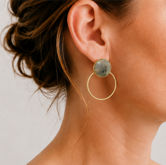 Elara – Handgemaakte Labradoriet Oorbellen – Soul Stones | Made by Melissa