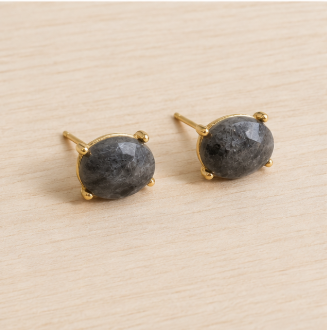 Lola – Handgemaakte Labradoriet Oorbellen – Soul Stones | Made by Melissa
