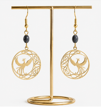 Phoenix – Handgemaakte Labradoriet Oorbellen – Soul Stones | Made by Melissa