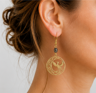 Phoenix – Handgemaakte Labradoriet Oorbellen – Soul Stones | Made by Melissa