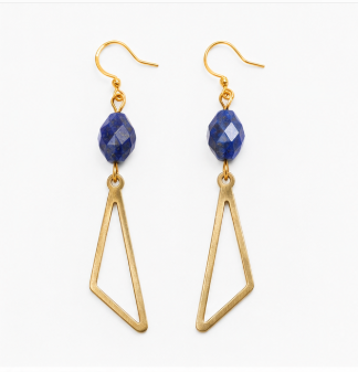 Azuria – Handgemaakte Lapis Lazuli Oorbellen – Winter Solstice | Made by Melissa