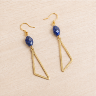 Azuria – Handgemaakte Lapis Lazuli Oorbellen – Winter Solstice | Made by Melissa
