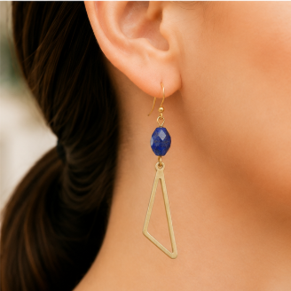Azuria – Handgemaakte Lapis Lazuli Oorbellen – Winter Solstice | Made by Melissa